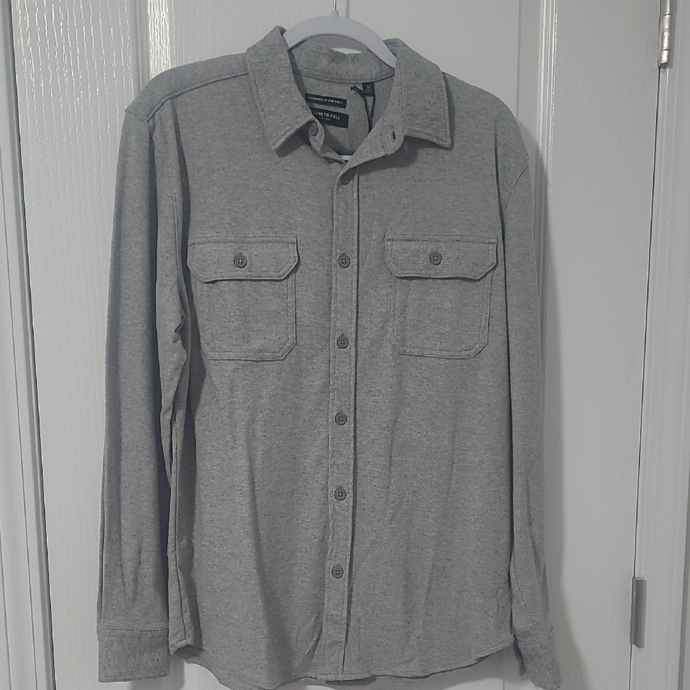 NWT Kenneth Cole Heather Gray Shirt